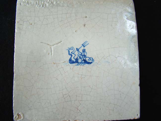 A Dutch Delft tile circa 1700